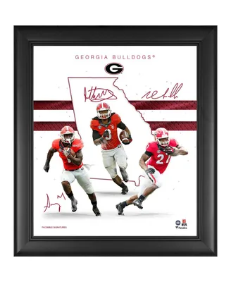 Georgia Bulldogs Framed 15" x 17" Franchise Foundations Collage