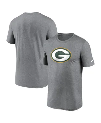 Men's Nike Heather Charcoal Green Bay Packers Legend Logo Performance T-shirt