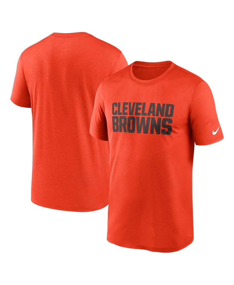 Men's Nike Orange Cleveland Browns Legend Wordmark Performance T-shirt