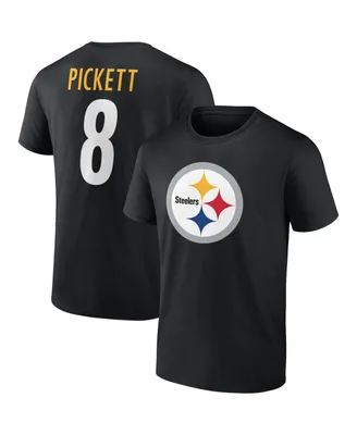 Men's Fanatics Kenny Pickett Black Pittsburgh Steelers Player Icon Name and Number T-shirt