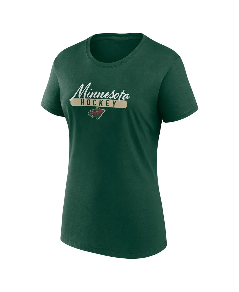 Women's Fanatics Green, Black Minnesota Wild Two-Pack Fan T-shirt Set