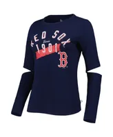 Women's Touch Navy Boston Red Sox Formation Long Sleeve T-shirt