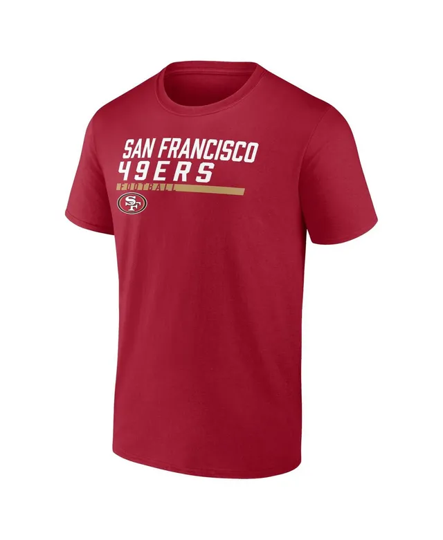 Men's Fanatics Branded Scarlet San Francisco 49ers 2022 NFC West Division Champions Big & Tall Divide & Conquer T-Shirt