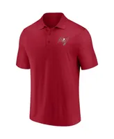 Men's Fanatics Red, Pewter Tampa Bay Buccaneers Dueling Two-Pack Polo Shirt Set