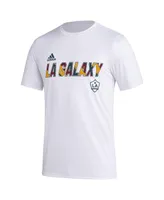 Men's adidas White La Galaxy Team Jersey Hook Aeroready T-shirt