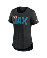 Women's Nike Heather Black Jacksonville Jaguars Local Fashion Tri-Blend T-shirt