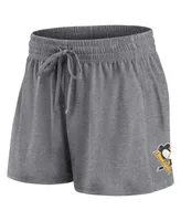 Women's Fanatics Black, Gray Pittsburgh Penguins Script T-shirt and Shorts Set