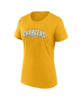 Women's Fanatics Powder Blue, Gold Los Angeles Chargers Fan T-shirt Combo Set