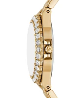 Michael Kors Women's Lennox Quartz Three-Hand Gold-Tone Stainless Steel Watch 30mm