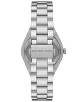 Michael Kors Women's Lennox Quartz Three-Hand Silver-Tone Stainless Steel Watch 37mm