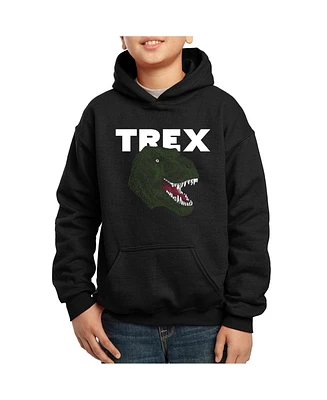 La Pop Art Boys Word Hooded Sweatshirt - T-Rex Head