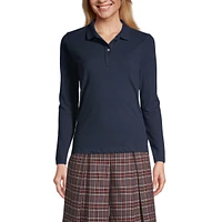 Lands' End Women's Long Sleeve Feminine Fit Mesh Polo Shirt