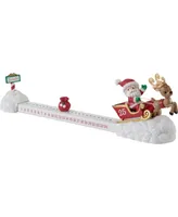 Precious Moments Here Comes Santa Claus Resin, Wood Countdown Calendar