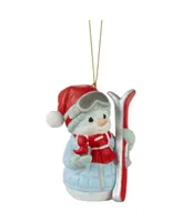 Precious Moments Tis The Ski-Son To Be Jolly Annual Snowman Bisque Porcelain Ornament