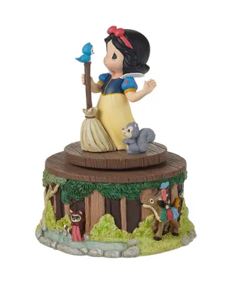 Precious Moments "Whistle While You Work" Disney Snow White Rotating Resin Musical