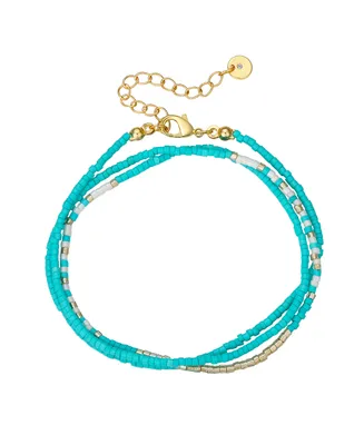 Unwritten Turquoise and White Beads Wrap Bracelet or Necklace