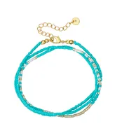 Unwritten Turquoise and White Beads Wrap Bracelet or Necklace