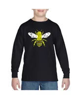 Big Boy's Word Art Long Sleeve T-shirt - Bee Kind