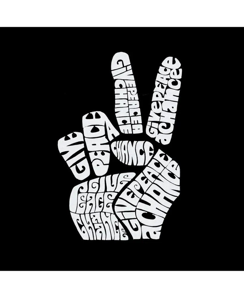 Big Boy's Word Art T-shirt - Peace Fingers