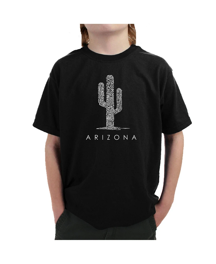 Big Boy's Word Art T-shirt - Arizona Cities