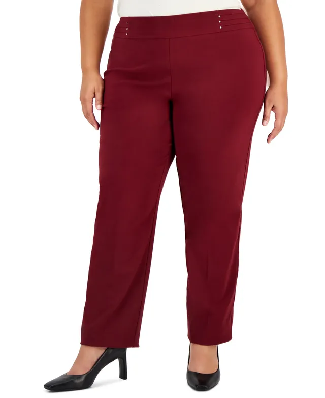 Jm Collection Plus Tummy Control Pull-On Capri Pants, Created for