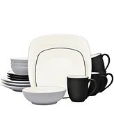 Noritake Colorwave Square Mixed 16 Pc Set, Service for 4