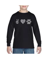 Big Boy's Word Art Long Sleeve T-shirt