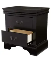 Simplie Fun Contemporary Bedroom Furniture Nightstand 2 X Drawers Bedside Table Pine Wood