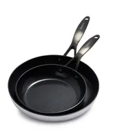 GreenPan Venice Pro Noir Tri-Ply Stainless Steel 2 Piece Nonstick Frying Pan Set