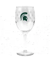 Michigan State Spartans 11 Oz Mom Stemmed Wine Glass
