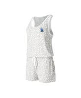 Women's Concepts Sport Cream Los Angeles Dodgers Montana Hacci Knit Romper