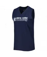 Women's LevelWear Navy New York Yankees Paisley Chase V-Neck Tank Top