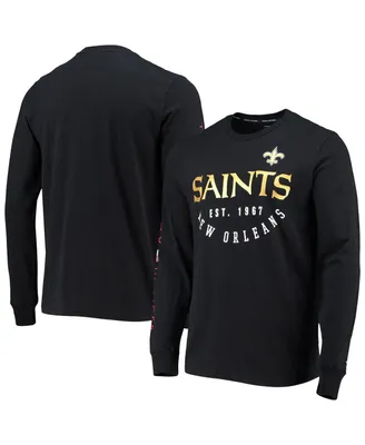 Men's Tommy Hilfiger Black New Orleans Saints Peter Long Sleeve T-shirt