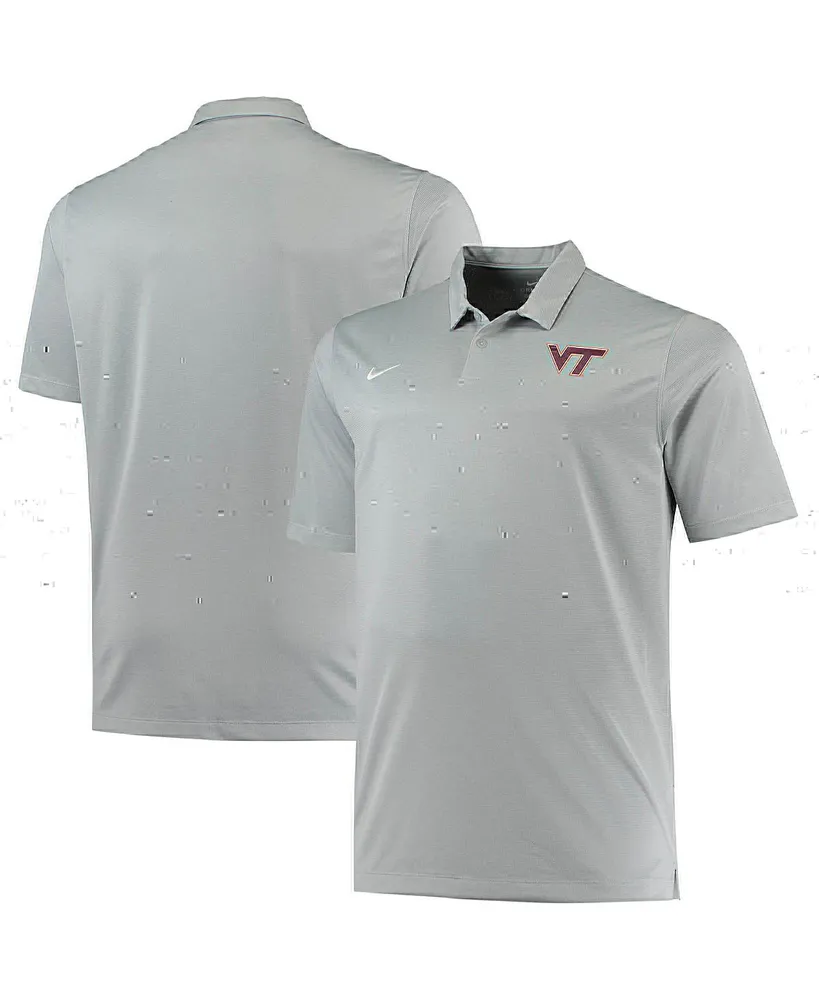 Men's Nike Heathered Gray Virginia Tech Hokies Big and Tall Performance Polo Shirt