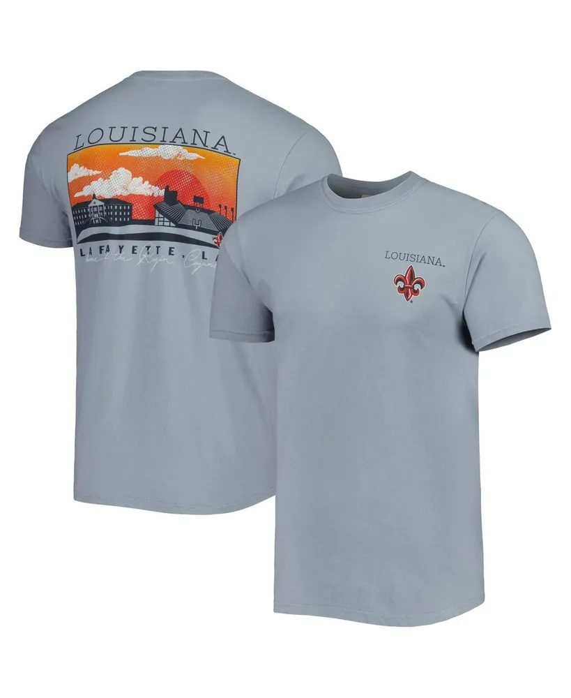 Men's Gray Louisiana Ragin' Cajuns Campus Scenery Comfort Color T-shirt