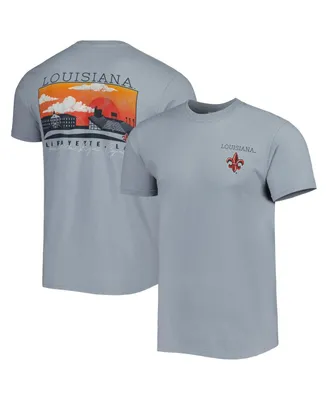Men's Gray Louisiana Ragin' Cajuns Campus Scenery Comfort Color T-shirt