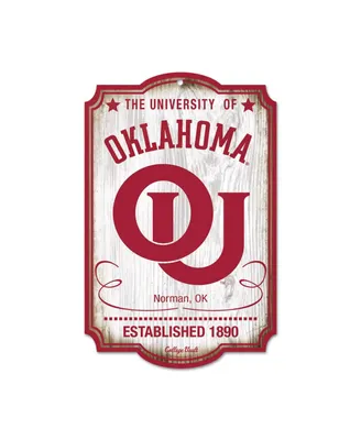 Wincraft Oklahoma Sooners 11" x 17" College Vault Vintage-Inspired Wood Sign