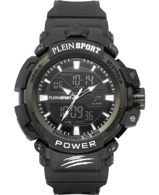 Plein Sport Men's Combat Silicone Strap Watch 50mm