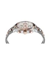 Plein Sport Men's Wildcat Rose Gold-Tone, Silver-Tone Stainless Steel Bracelet Watch 40mm
