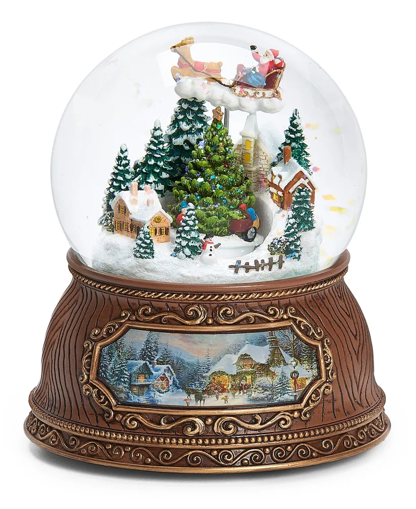 5.7" H Musical Santa, Town Dome