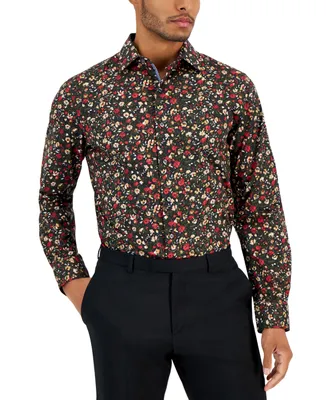 Bar Iii Men's Slim-Fit Floral Dress Shirt, Created for Macy's