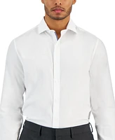 Bar Iii Men's Slim-Fit Diamond Dobby Dress Shirt, Created for Macy's