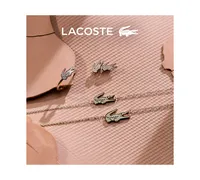 Lacoste Carnation Gold Tone Crocodile Necklace