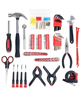 86-Piece Household Hand Tool Set with Roll-Up Bag Tool Kit with Screwdrivers, Pliers, Wrenches, and More Great for the Home or Car by Stalwart