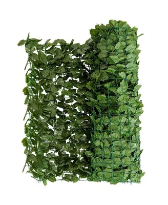 Costway 59''x118'' Faux Ivy Leaf Decorative Privacy Fence Screen Artificial Hedge Fencing