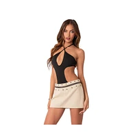 Edikted Women's Unity cut out bodysuit