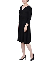 Ny Collection Women's Ruched A-line Dress
