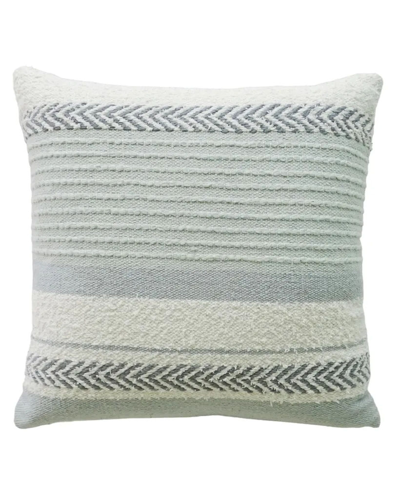 Vibhsa Linden Street Handloom Woven Striped Decorative Pillow, 20" x 20"