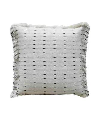 Vibhsa Linden Street Layered Handwoven Super Soft Decorative Pillow, 20" x 20"