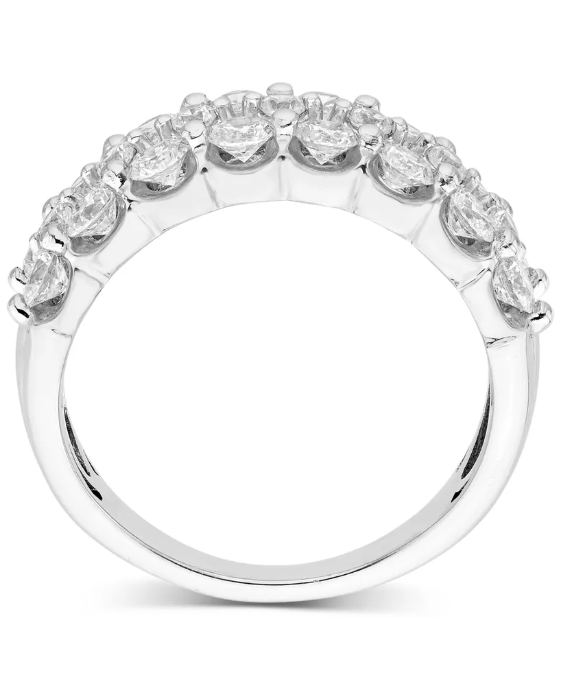 Diamond Scalloped Edge Band (1-1/2 ct. t.w.) in 14k White Gold